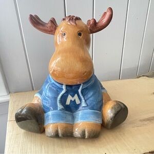 LAST CHANCE Harry & David Charming Moose Figurine Cookie Jar Ceramic Kids Family